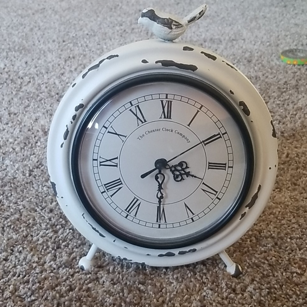 White Table CLock